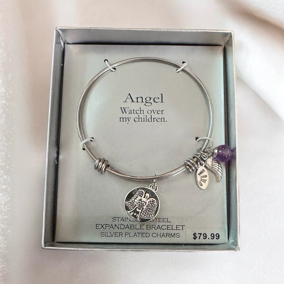 Angel Wing Charms Expandable Bracelet - Picture 1 of 8
